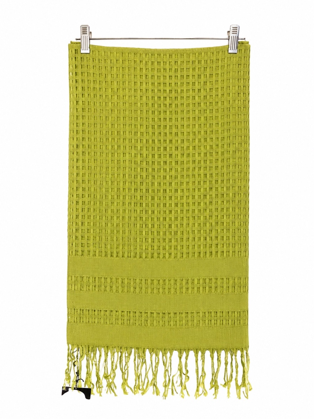 Carlisle Green Tea Tassled Scarf 88% Viscose One Size New With Tags